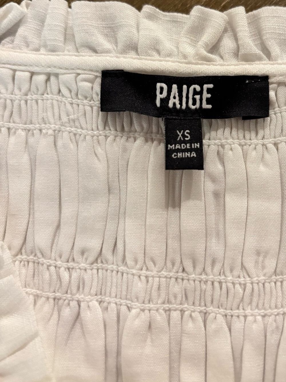PAIGE Devi Sleeveless Smocked Top XS-Anthropologie NWOT - Picture 5 of 5